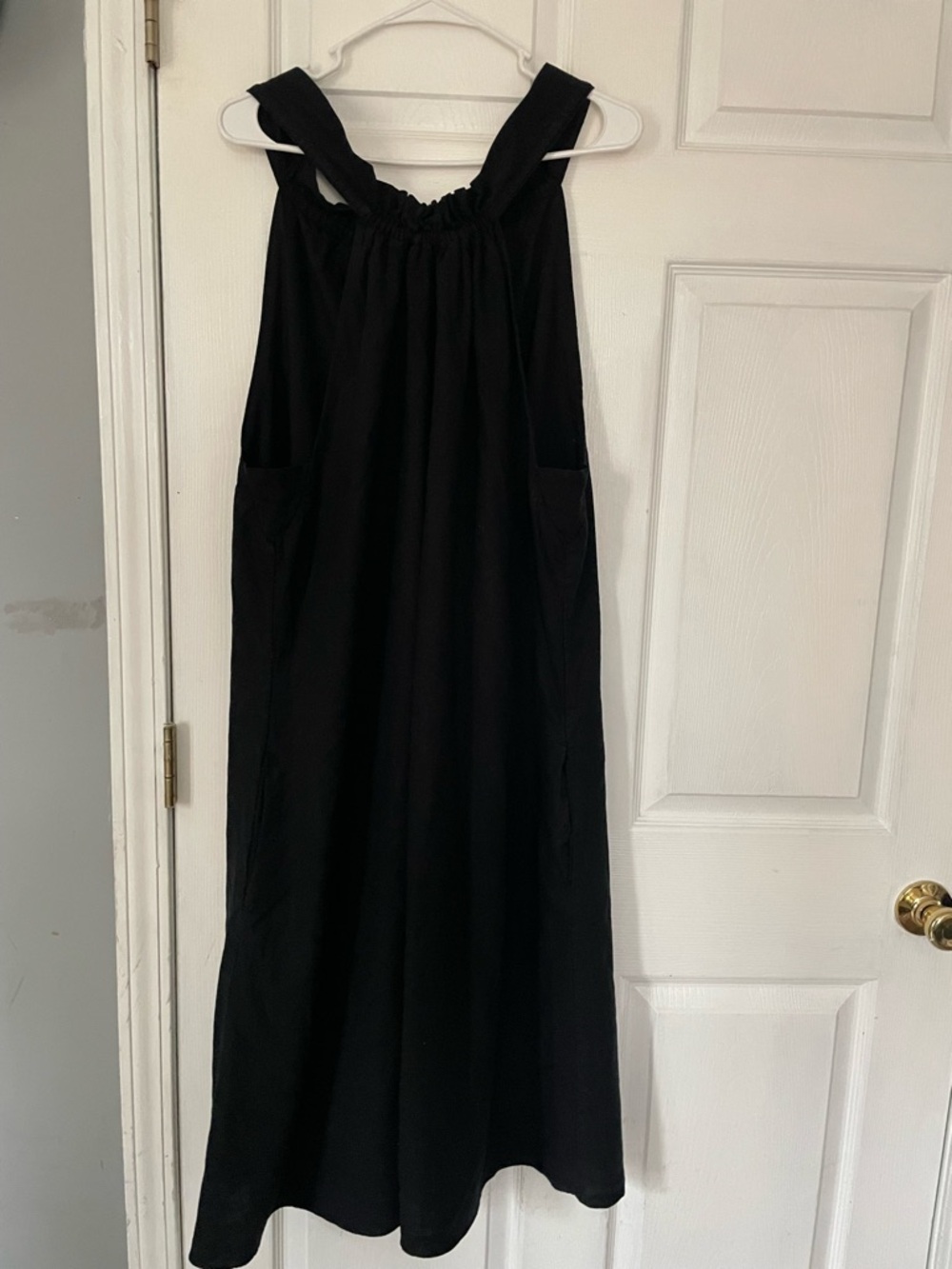 Banana Republic Black Linen-halter Dress